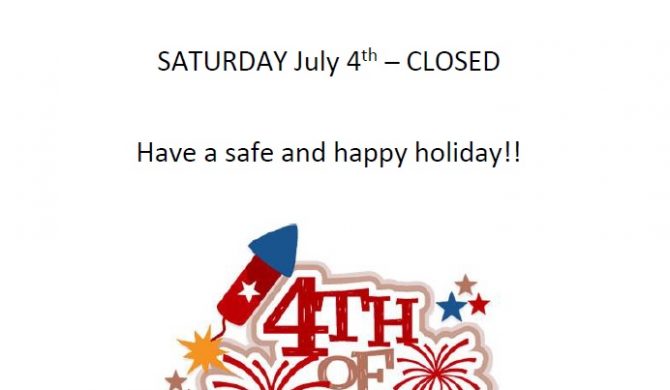 4th of July hours