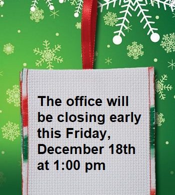 SPECIAL HOURS this Friday 12/18/2020